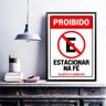 Quadro Proibido Estacionar na Fé 45x34cm - com Vidro:madeira Preta - 2