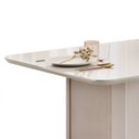 Ver mais imagens de Conjunto Sala de Jantar Liz Tampo com Vidro Retangular 180cm com 6 Cadeiras Vitta Bege/Off White/Perola