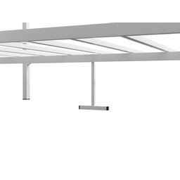 CAMA CASAL CRISTAL FERRO/AÇO COM 3 BARRAS P/ATE 250 KG -SUPER REFORÇADA - PRETO - 6