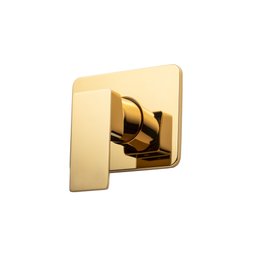 Kit Ducha Quadrada Dourado Inox 20x20 Parede Padrão Docol - 6