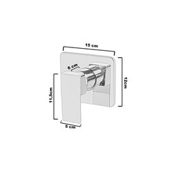 Kit Ducha Quadrada Dourado Inox 20x20 Parede Padrão Docol - 9