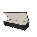 Ver imagem 2 de Base Box Baú Solteirão Luxo Blindado NK Camas Suede Preto 41x96x203