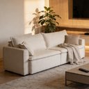 Ver imagem 5 de Sofá 4 Lugares Retrátil Reclinável para Sala de Estar 270cm Sumaya K01 Veludo Bege - Lyam Decor