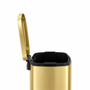 Ver imagem 4 de Lixeira Inox Retangular c/Pedal 5L. Escovado Mood - Dourado Matte