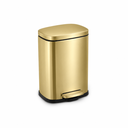 Ver imagem 1 de Lixeira Inox Retangular c/Pedal 5L. Escovado Mood - Dourado Matte