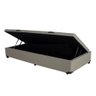 Cama Box Baú Solteiro Blindado Sintético Bege - 1