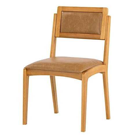 Cadeira Argos Assento e Encosto Caramelo Verniz Mel - 72697