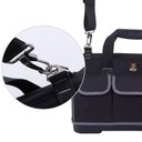 Ver imagem 4 de Bolsa Ferramentas Maleta Fundo de Borracha Mala Profissional Reforcada 14 Bolsos Eletricista