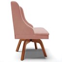Ver mais imagens de Kit 6 Cadeiras Decorativas Sala de Jantar Pés Palito de Madeira Firenze PU Nozes/Natural G19 - Gran
