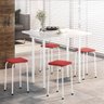 Mesa Dobrável com 4 Banquetas e Assentos em Corino Logdesign - 4