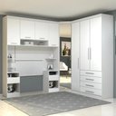 Ver imagem 1 de Guarda Roupa Solteiro Modulado Cp04 Taiga Branco L01 - Mpozenato