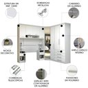 Ver imagem 2 de Guarda Roupa Solteiro Modulado Cp04 Taiga Branco L01 - Mpozenato