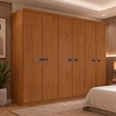 Ver imagem 1 de Guarda-Roupa Casal 100% MDF com 6 Portas e 6 Gavetas 273cm Multimóveis CR35541 Madeirado