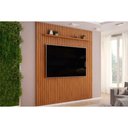 Ver imagem 1 de Rack Bancada C/ Painel P/ Tv até 85 Pol Pratic Ripado 1 Prateleira 250x240cm Freijo - Dj Móveis