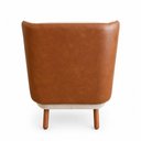 Ver imagem 7 de Poltrona Decorativa Cronos Courino Caramelo | Linho Bege - Sallar Home