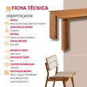 Ver imagem 6 de Sala de Jantar Mesa Nala 220cm Tampo Laminado Canto Moeda com 8 Cadeiras Eva Premium