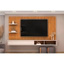 Ver imagem 1 de Painel Quarto P/ Tv até 60 Pol Friz 179x108cm Freijo/off White - Dj Móveis