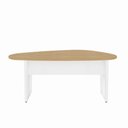Ver imagem 6 de Mesa para Reunião Orgânica Mesa Orgânica sem Gavetas MDF-MDP 183cm Macadâmia com Branco