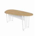 Ver imagem 5 de Mesa para Reunião Orgânica Mesa Orgânica sem Gavetas MDF-MDP 183cm Macadâmia com Branco