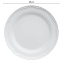 Ver imagem 3 de Jogo 12 Pratos Rasos 25cm Branco em Porcelana Germer Cottage Mesa Posta Almoço Jantar