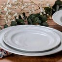 Ver imagem 2 de Jogo 12 Pratos Rasos 25cm Branco em Porcelana Germer Cottage Mesa Posta Almoço Jantar