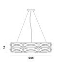 Ver imagem 3 de Lustre Pendente 68cm X 16cm Aria Bella Iluminação