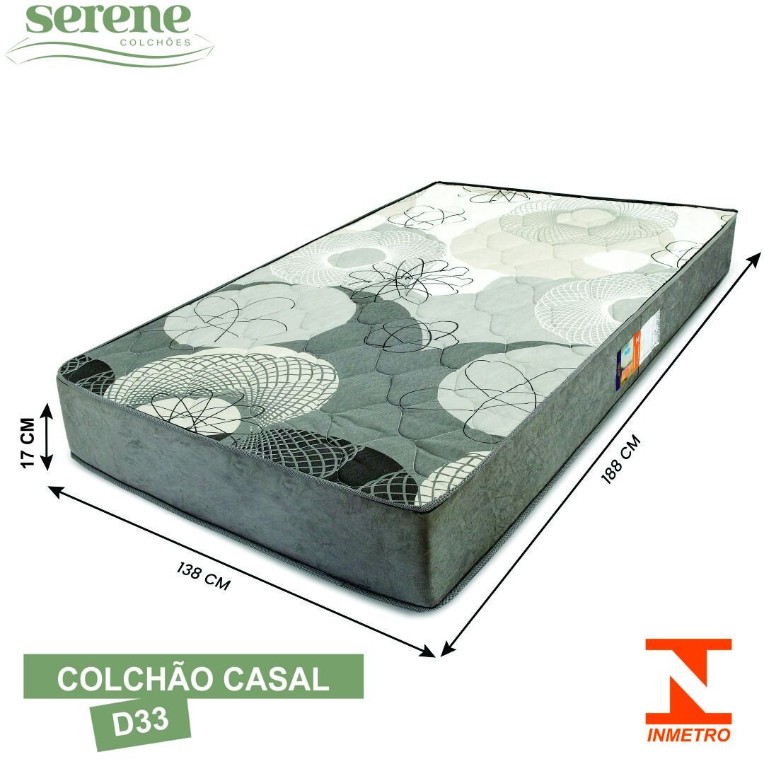 Colchão Serene Casal Densidade D33 – 138 X 188 X 17 Cm - 2