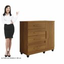 Ver imagem 4 de Cômoda Florença 1 Porta 4 Gavetas Cinamomo Benetil Móveis