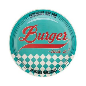 Prato Raso Burger Time Azul Ø26cm Oxford