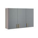 Ver imagem 1 de Armário Aéreo Essence 3 Portas 120cm 100% Mdf - Itatiaia Fendi/gris