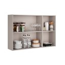 Ver imagem 3 de Armário Aéreo Essence 3 Portas 120cm 100% Mdf - Itatiaia Fendi/gris