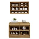 Ver imagem 5 de Cozinha Completa Modulada 2 Peças 4 Portas 2 Gavetas com Rodapé 100% MDF Simone Mendes