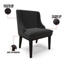 Ver imagem 6 de Kit 10 Cadeiras de Jantar Liz Veludo Preto Base Fixa Madeira Preto - D’Rossi