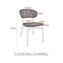 Ver imagem 2 de Cadeira Empilhável Rústica para Área Externa Carmel Fratini