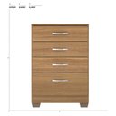 Ver imagem 3 de Guarda Roupa Casal Riva Branco Amêndola Touch Flex com Espelho e Pés e Cômoda Astral 4 Gavetas Amênd