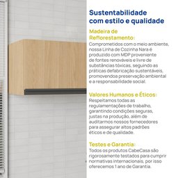 Armário Aéreo Porta Basculante 120cm Nara CabeCasa MadeiraMadeira - 7