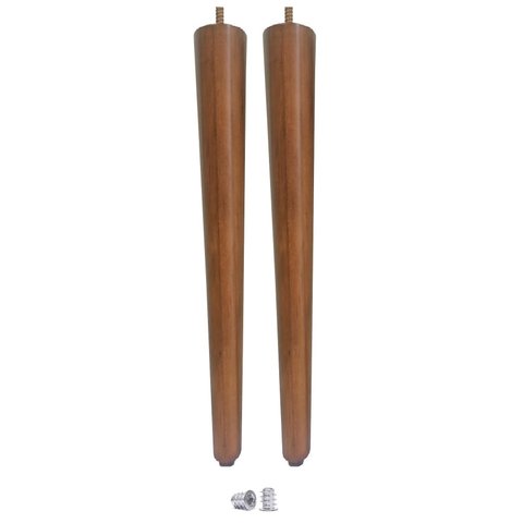 Kit de 2 Pé Palito 75cm Amendoa Marrom Claro + Bucha Americana
