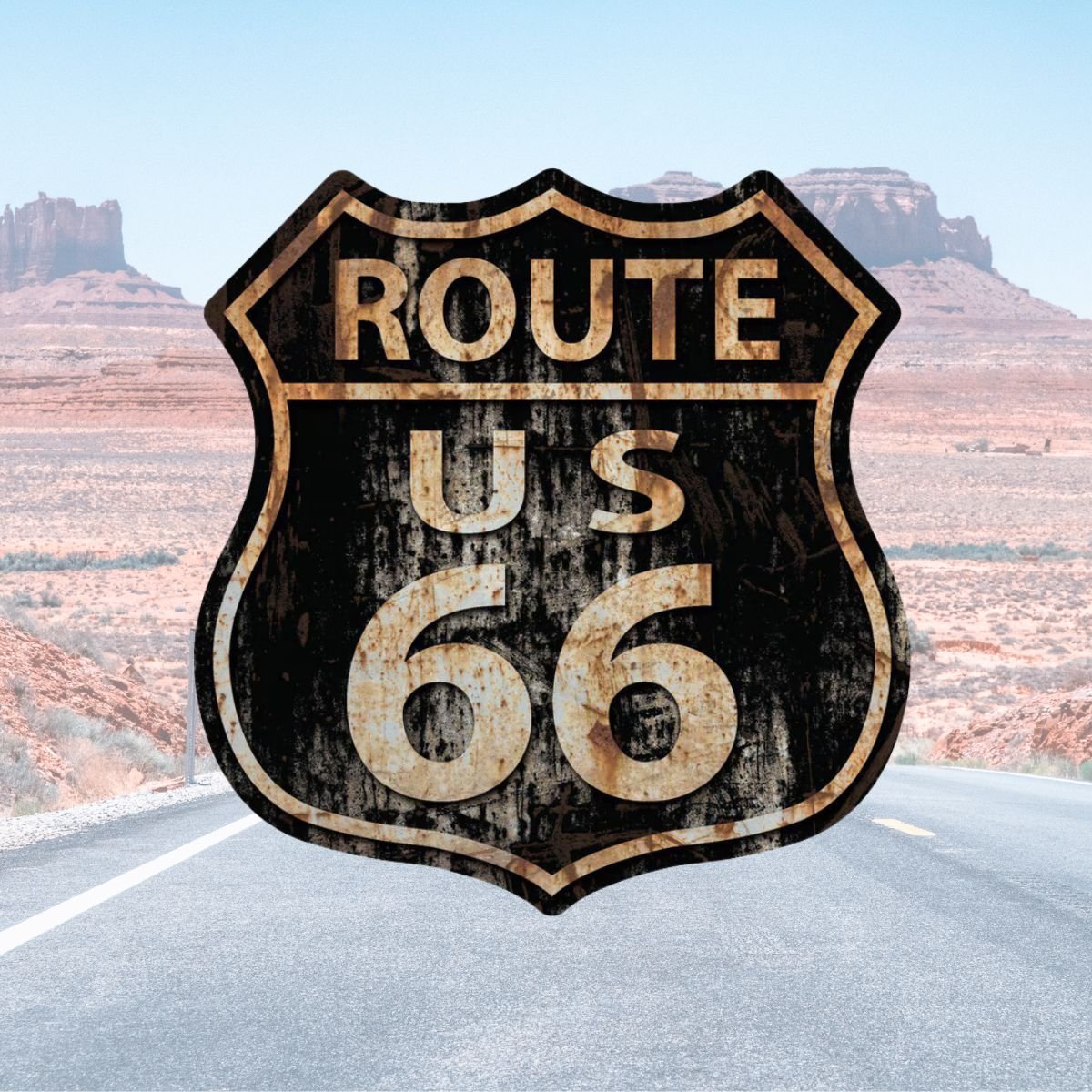 Placa Quadro Decoração Us Route 66 Trânsito Vintage Rota:route 66 - 6