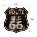 Ver imagem 2 de Placa Quadro Decoração Us Route 66 Trânsito Vintage Rota:route 66