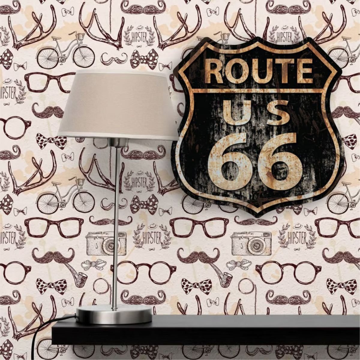 Placa Quadro Decoração Us Route 66 Trânsito Vintage Rota:route 66 - 3