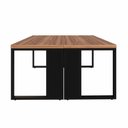 Ver mais imagens de Plataforma para Escritório Industrial 170cm MDP Nogal com Preto F5 Office