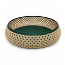 Ver imagem 1 de Bandeja Porta Objetos Multiuso Redondo Porta Treco Rústico Design Palhinha Treliça Rattan Sintético 