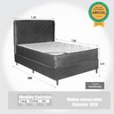 Ver imagem 2 de Cama Box Casal Milão com Pillow Top Molas Ensacadas Tecido Veludo Chumbo 138cm Bom Pastor