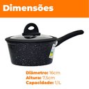Ver imagem 5 de Panela Antiaderente de Indução 16cm Viena Full Black - Casambiente