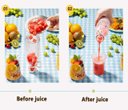 Ver imagem 2 de Garrafa Mixer Misturador Mini Liquidificador Potente Suco Vitamina Batida Smoothie Shake Cozinha Por