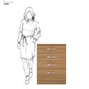 Ver imagem 4 de Cômoda 4 Gavetas Astral - Amêndola Touch
