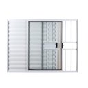 Ver imagem 1 de Janela Veneziana 3 Folhas Móveis com Grade Vidro Liso 100x120 Ecosul Esquadrisul Branco