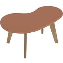 Ver mais imagens de Kit 02 Mesas de Centro para Sala de Estar Orgânica 91cm Pés Retrô Ariela A05 Terracota - Lyam