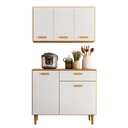 Ver imagem 5 de Kit Cozinha Ester 5 Portas 1 Gaveta MDF-MDP Amadeirado Pallazio
