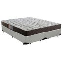 Ver imagem 2 de Cama Box Queen Colchão Mola Ensacada Belos Sonhos + Box Sintético 65x158x198:Cinza